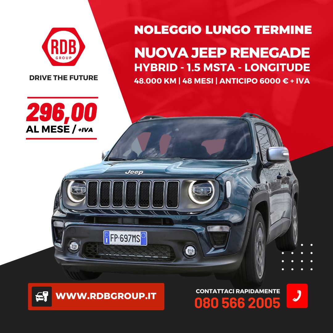 Jeep Renegade – 296€/mese