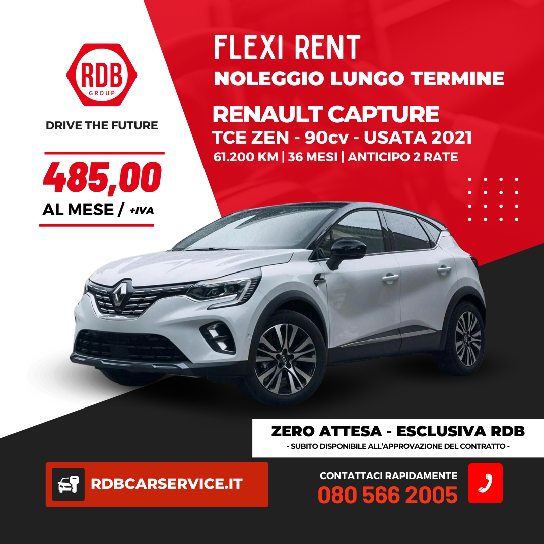 FLEXI RENT | Renault Capture – 485€/mese